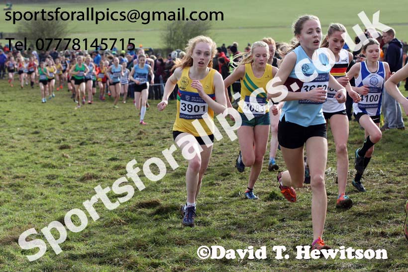 Girls under-15s 2019 British Athletics Inter Counties Cross Country, Prestwood Hall, Loughborough. Photo:  David T. Hewitson/Sports for All Pics